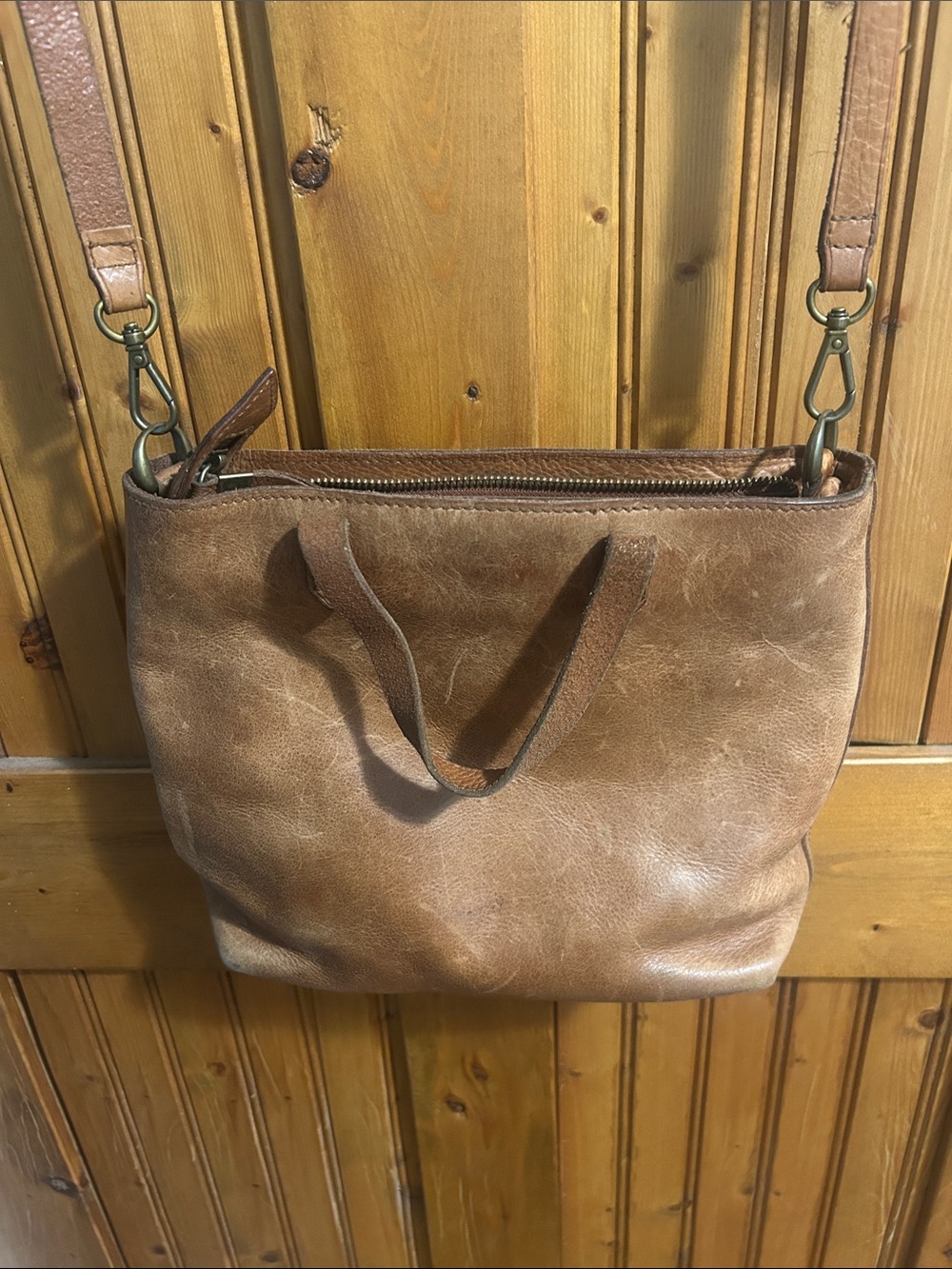 Madewell Tan Leather Crossbody Bag Transport Bag tote